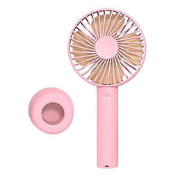 Stock Preferred Portable Rechargeable Fan Mini Pocket Size USB with Battery in Pink