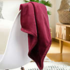 Alternate image 3 for PiccoCasa Flannel Fleece Blanket Soft Warm Luxury Hemmed, Super Soft Fuzzy Cozy Flannel Blanket for Couch Sofa Bed, 23"X30", Burgundy