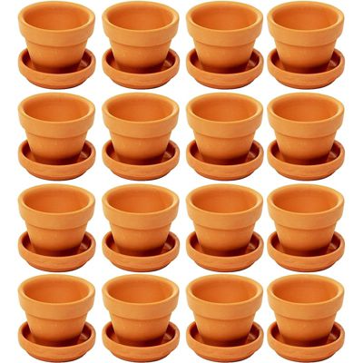 Mini Hand Craft Nursery Plant Pot 4 Inch Plant pots Flower Pot Gardening pots Plant Pot Flower pots pots for Plants Plant pots Outdoor Garden pots Terracotta Clay Pots Pack of 6 