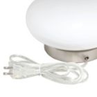 Alternate image 1 for Lalia Home Contemporary Glass Dollop Table Lamp with White Fabric Shade - White