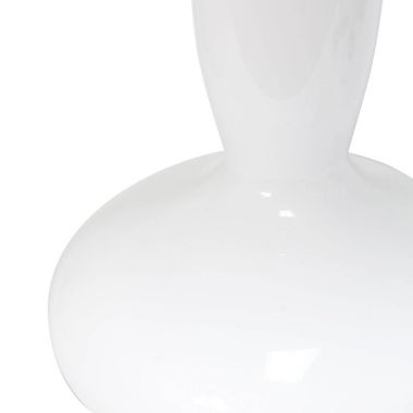 Lalia Home Contemporary Glass Dollop Table Lamp with White Fabric Shade - White. View a larger version of this product image.