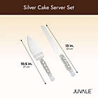 Alternate image 2 for Juvale Wedding Cake Knife and Server, Stainless Steel Cutting Set with Diamonds, Crystals, Ribbon