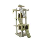 Armarkat A7401 Wooden Step Classic Cat Tower Tree Condo Scratcher Kitten House - Beige