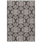 Alternate image 0 for Chaudhary Living 5.25' x 7.5' Gray and White Damask Rectangular Area Throw Rug
