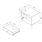 Alternate image 3 for South Shore Yodi 2-Drawer Nightstand - Soft Elm and Pure White