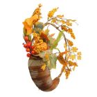 Alternate image 1 for Northlight Fall Leaves, Berries and Pumpkins Artificial Thanksgiving Cornucopia Wreath - 18-Inch, Unlit