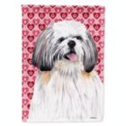 Alternate image 0 for Caroline's Treasures Shih Tzu Hearts Love and Valentine's Day Portrait Flag Garden Size 11.25 x 15.5