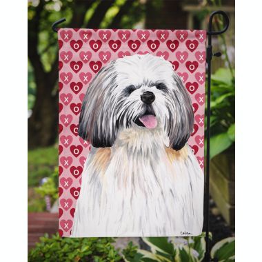Caroline's Treasures Shih Tzu Hearts Love and Valentine's Day Portrait Flag Garden Size 11.25 x 15.5. View a larger version of this product image.
