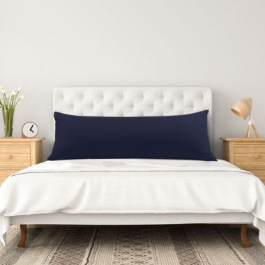 PiccoCasa Brushed Microfiber Body Pillow Covers, 1800 Series Cool and Breathable Silky Soft Body Pillowcase, 20"X60" Navy Blue 1 Piece. View a larger version of this product image.