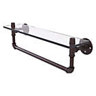 Alternate image 0 for Allied Brass Pipeline Collection 22 Inch Glass Shelf with Towel Bar