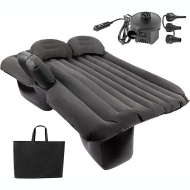 Zone Tech Inflatable Car Travel Air Mattress Back Seat- Pump Kit Premium Quality- Vacation Camping-Sleep Blow Up Pad Car Bed Back Seat Inflatable Air Mattress with 2 Air Pillows Car SUV Universal Fit. View a larger version of this product image.