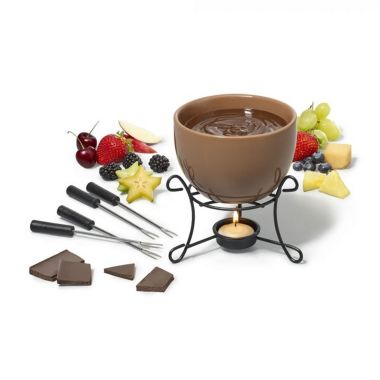 neef Ik zie je morgen Hijgend Gourmet - Chocolate Fondue Set for 4 People, 480mL Capacity, Brown | Bed  Bath & Beyond