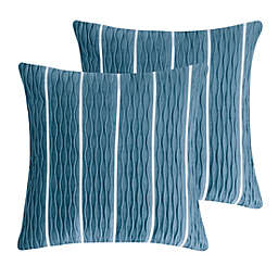 PiccoCasa Jacquard Striped Velvet Wave Decorative Throw Pillow Covers 20