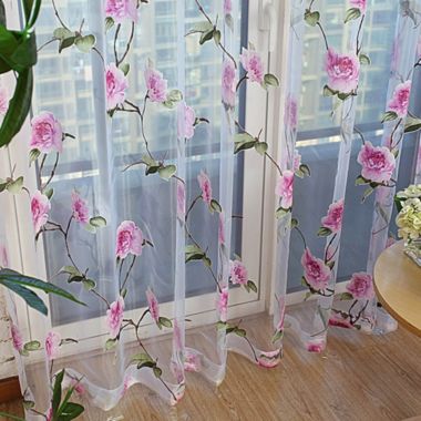 Dolce Mela Home Decorative Window Sheer Curtain Panel, Paris. View a larger version of this product image.