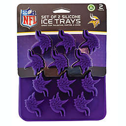 MasterPieces Game Day Set - FanPans NFL Minnesota Vikings - Silicone Ice Cube Trays Two Pack - Dishwasher Safe