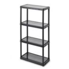 Alternate image 0 for Gracious Living 4 Shelf Fixed Height Solid Light Duty Resin Storage Unit