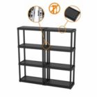 Alternate image 3 for Gracious Living 4 Shelf Fixed Height Solid Light Duty Resin Storage Unit