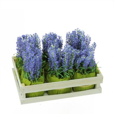 Gallerie II Pack of 6 Lavender Artificial Plants in Crate Spring Tabletop Decor 9.5". View a larger version of this product image.