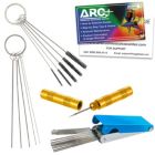 Alternate image 0 for TCP Global 25 Piece Needle & Brush Cleaning Tool Set Kit for Carburetor, Airbrush, Spray Gun - 18 Wire Needles, 5 Brushes, 1 Sharp Pick - Carb Cabon Jet Cleaner