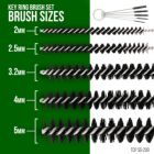 Alternate image 1 for TCP Global 25 Piece Needle & Brush Cleaning Tool Set Kit for Carburetor, Airbrush, Spray Gun - 18 Wire Needles, 5 Brushes, 1 Sharp Pick - Carb Cabon Jet Cleaner