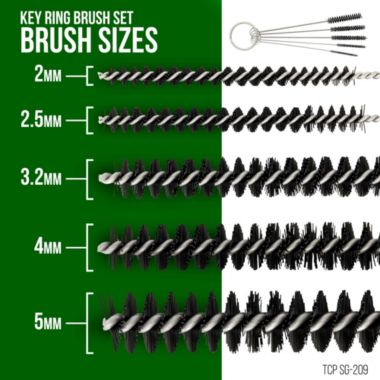 TCP Global 25 Piece Needle & Brush Cleaning Tool Set Kit for Carburetor, Airbrush, Spray Gun - 18 Wire Needles, 5 Brushes, 1 Sharp Pick - Carb Cabon Jet Cleaner. View a larger version of this product image.