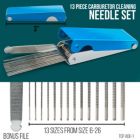 Alternate image 3 for TCP Global 25 Piece Needle & Brush Cleaning Tool Set Kit for Carburetor, Airbrush, Spray Gun - 18 Wire Needles, 5 Brushes, 1 Sharp Pick - Carb Cabon Jet Cleaner