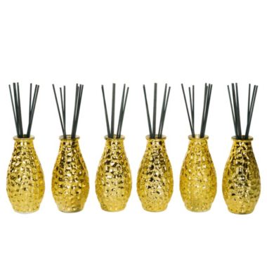 EAST CREEK 8 Ounce Pebble Grain Glass Diffuser Bottles With 48pcs Dark Grey Fiber Sticks. View a larger version of this product image.