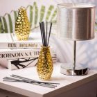 Alternate image 2 for EAST CREEK 8 Ounce Pebble Grain Glass Diffuser Bottles With 48pcs Dark Grey Fiber Sticks