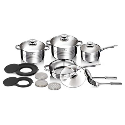 Blaumann 15-Piece Stainless Steel Cookware Set Blauman Collection