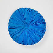 Dormify Round Tufted Velvet Throw Pillow 16" x 16" Blue