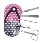 Alternate image 0 for Pink Polka Dot Flip Flop Design Manicure Set New
