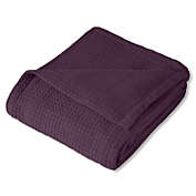 Sweet Home Collection 100% Fine Cotton Blanket Luxurious Breathable Weave Stylish Design Soft and Comfortable All Season Warmth, King, Purple