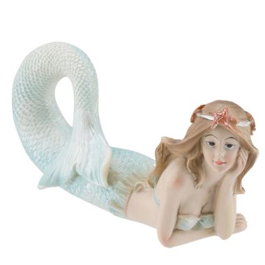Mermaid Laying Down Figurine Tropical Beach Coastal Nautical Home Decoration New. View a larger version of this product image.