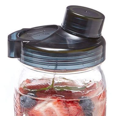 Nourished Essentials My Mason Makes Wide Mouth Mason Jar Lids For Drinking, Pouring, Storing - Multi-Purpose, BPA-Free, Eco-Friendly Mason Jar Lid (1 Lid & 1 Filter Included-Jar Not Included). View a larger version of this product image.