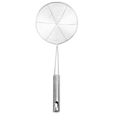 Unique Bargains Stainless Steel Mesh Strainer, Ladle Spider Skimmer Colander Fry Cooking Spoon Noodle Basket Kitchen Utensil, 6.7" Dia, Professional Oil Spider Strainer with Non-slip Handle for Draining & Frying. View a larger version of this product image.