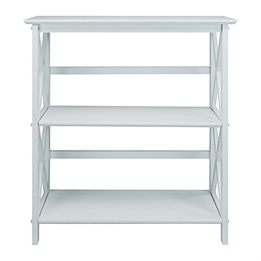 Casual Home Montego 3-Shelf Bookcase-White. View a larger version of this product image.
