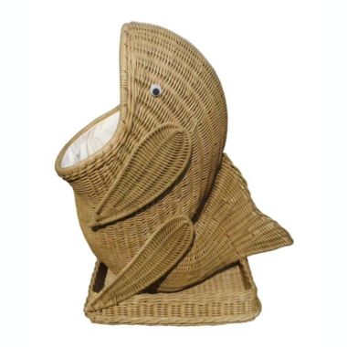 D-Art collection Dolphin Rattan Hamper. View a larger version of this product image.