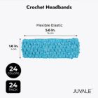Alternate image 2 for Juvale Crochet Headbands for Women, Teens, Girls, 24 Colors (24 Pack)