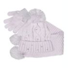 Alternate image 0 for Fab Big Girl's 3 Pc Sparkly Knit Hat Scarf & Gloves Set Purple Size Regular