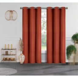 Solid Blackout Thermal Grommet Curtain Panels (Set of 2)
