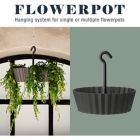 Alternate image 2 for Tree Nest (#122647) Sunny Hanging Lace Pattern Planter Round, Anthracite - 12&reg;