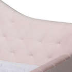 Alternate image 3 for Baxton Studio Baxton Studio Perry Modern And Contemporary Light Pink Velvet Fabric Upholstered And Button Tufted Full Size Daybed - Light Pink