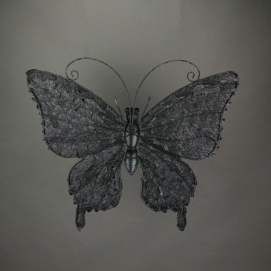 Things2Die4 Set of 2 Multicolor Metal Butterfly Wall Decor Outdoor Indoor Hanging Sculptures. View a larger version of this product image.