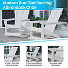 Alternate image 3 for Emma and Oliver Harmon Modern All-Weather White Poly Resin Adirondack Rocking Chair for Indoor/Outdoor Use