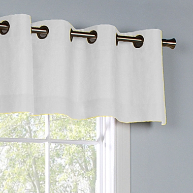 Commonwealth Thermalogic Weather Cotton Fabric Grommet Top Valance - 40x15" - White. View a larger version of this product image.