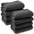 Alternate image 0 for Sure-Max 8 Moving & Packing Blankets - Ultra Thick Pro - 80" x 72" (65 lb/dz weight) - Professional Quilted Shipping Furniture Pads Black