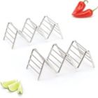 Alternate image 2 for Taco Holders Set of 2 Premium Stainless Steel Stackable Stands, Each Rack Holds 2 or 3