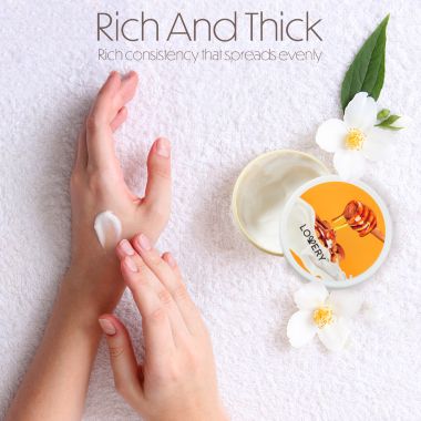 Lovery Almond Milk & Honey Body Butter - Ultra Hydrating Shea Butter Cream. View a larger version of this product image.