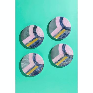 GAURI KOHLI Provence Marble Coasters, Set of 4. View a larger version of this product image.