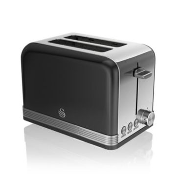 Swan 2 Slice Retro Toaster Black. View a larger version of this product image.